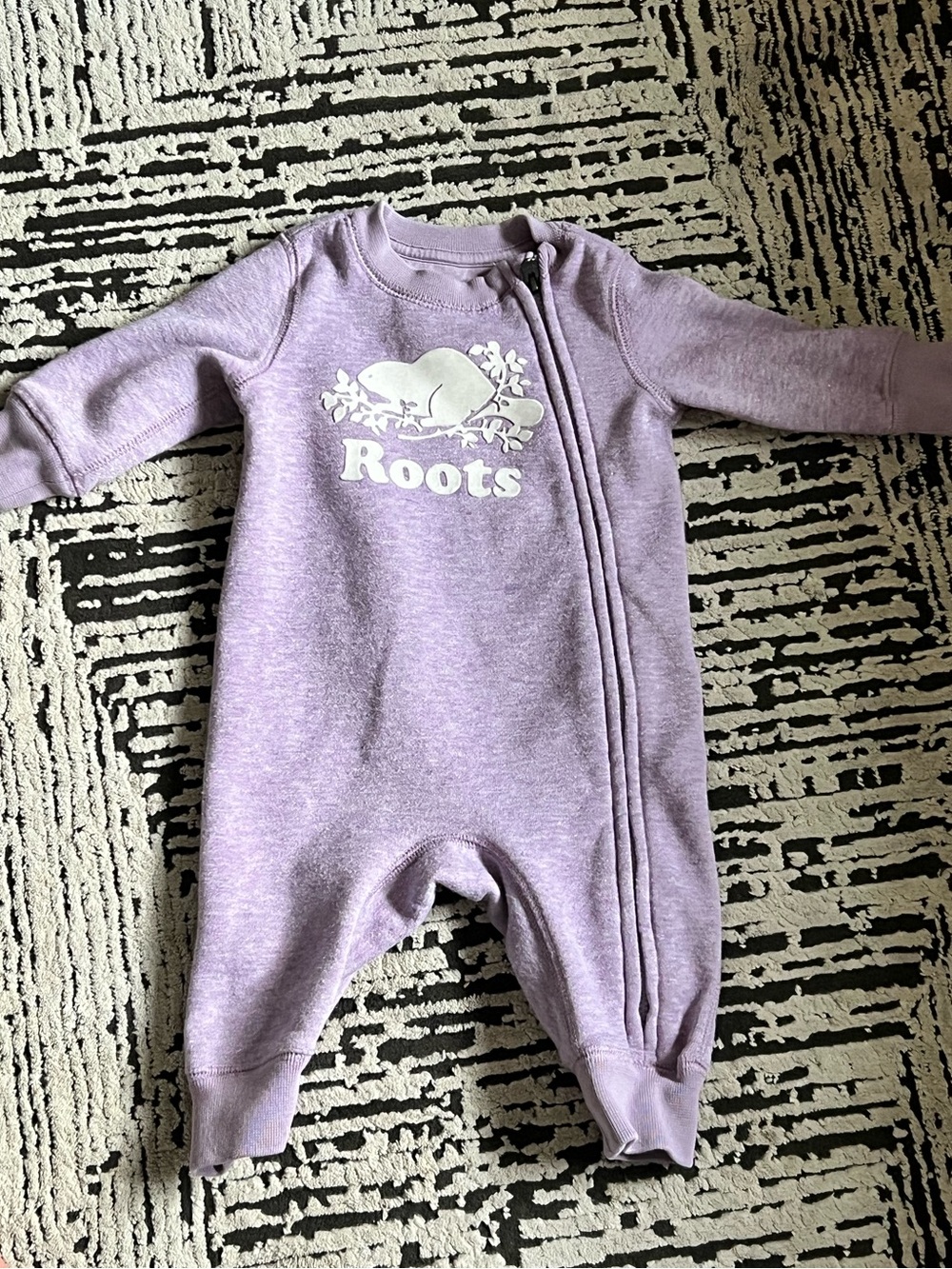 Roots  Glitter Lilac Baby One-Piece Romper